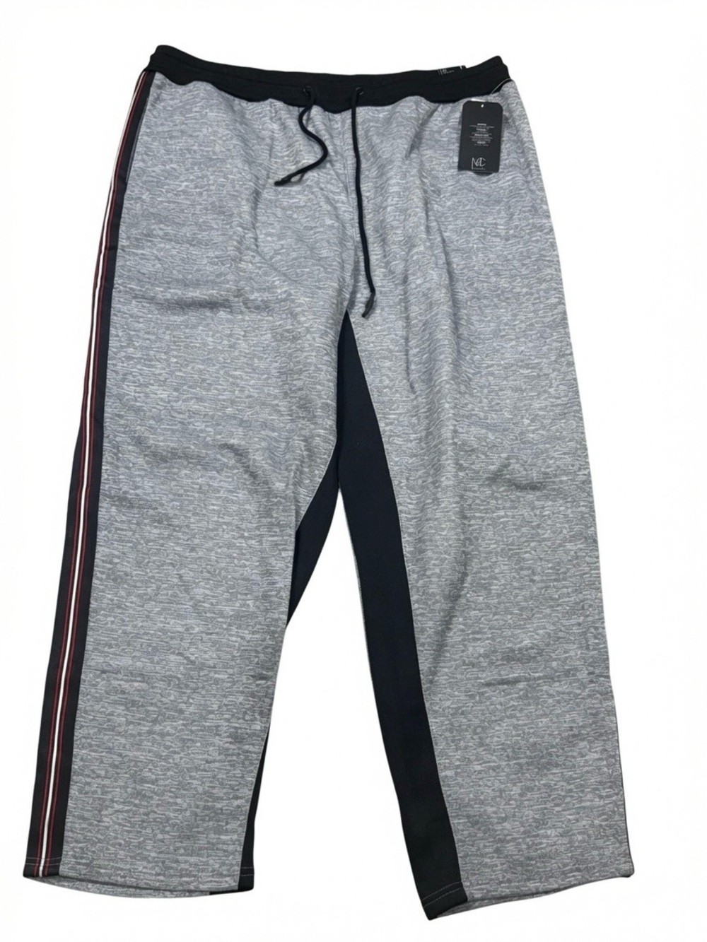 Modern Culture Men’s Light Grey Sweatpants 3XB NWT Black Side Stripe Jog